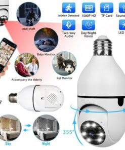 Bulb Camera 1080p WIFI 360 Degree Panoramic Night Vision