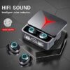 M90 Pro Tws Earphones True Wireless Earbuds Noise Cancelling | Bluetooth 5.2 Headphones Touch Control Earphones Led Display Headset 9d Hi Fi Quality ( Random Color )