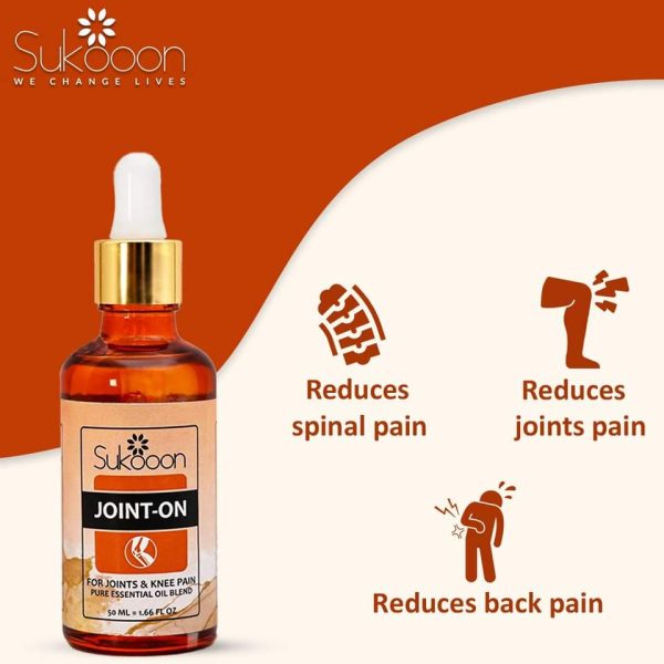 Sukoon Joint On Essential Oil Blend For Pain In Joints, Back Pain, Arthritis Pain, Knee Pain, Tennis Elbow, Strains And Sprains (30ml) - Image 8