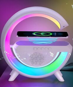 G Shaped Rgb Light Table Lamp With Wireless Charger Bt2301