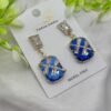 Imported Exquisite Sapphire-blue Crystal Drop Earrings