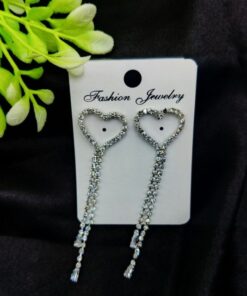 Imported Heart Drop Long Earrings/ Girls Earrings | Women Earrings
