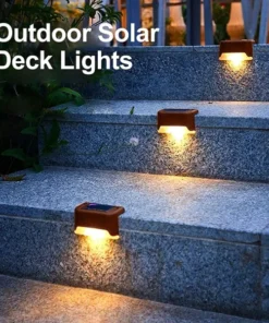 Pack Of 4 Solar Deck Lights Outdoor Step Fence Lights