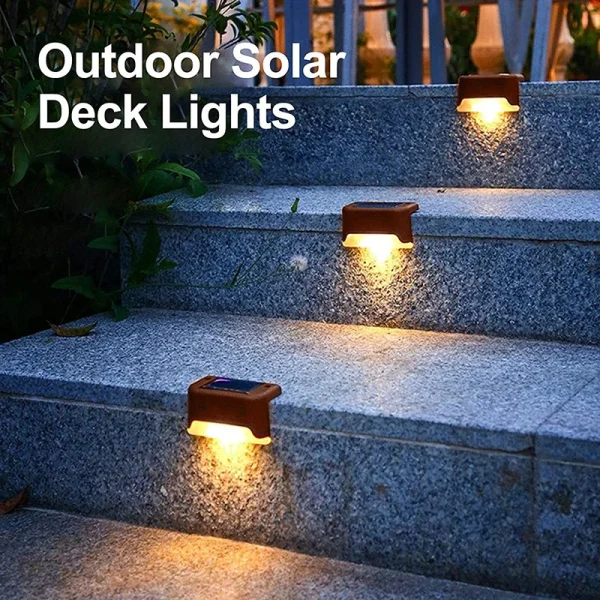 Pack Of 4 Solar Deck Lights Outdoor Step Fence Lights
