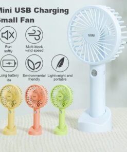 Portable Usb Rechargeable Handheld 3 Speed Strong Wind Electric Small Mini Cooling Fan